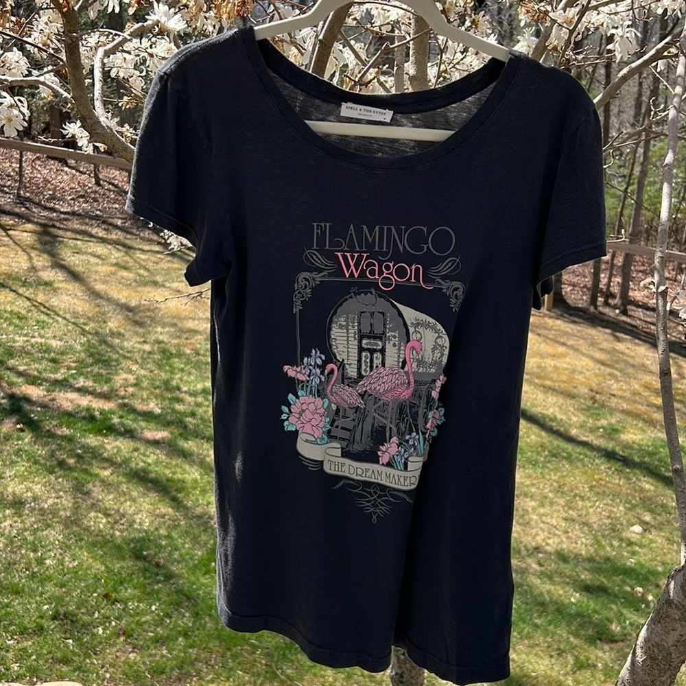Spell Flamingo 𦩠Wagon Tee - Picture 8 of 8